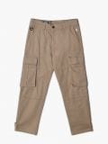 Spodnie cargo loose - beżowy - CROPP - small4