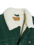 Ciemnozielona kurtka sztruksowa sherpa - zielony - CROPP - small5