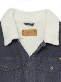 Ciemnoniebieska kurtka sztruksowa sherpa - surowy granatowy - CROPP - small5