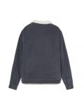 Ciemnoniebieska kurtka sztruksowa sherpa - surowy granatowy - CROPP - small6