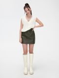 Spódnica z talią paperbag - zielony - CROPP - small1