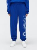 Niebieskie dresowe joggery z motywem smoka - granatowy - CROPP - small2