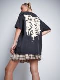Koszulka oversize z nadrukiem - szary - CROPP - small6