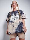 Koszulka tie dye z nadrukiem - wielobarwny - CROPP - small4