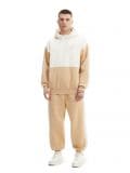 Dwukolorowa bluza z kapturem - beżowy - CROPP - small3