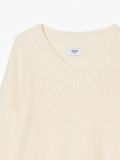 Sweter z dekoltem w serek - kremowy - CROPP - small6