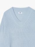 Sweter z dekoltem w serek - błękitny - CROPP - small5
