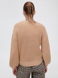 Sweter z dekoltem w serek - beżowy - CROPP - small3