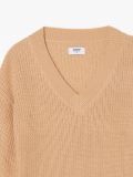 Sweter z dekoltem w serek - beżowy - CROPP - small5