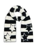 Puchaty szalik z motywem gwiazdy - czarny - CROPP - small1