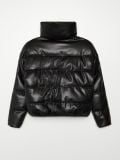 Pufferjacke aus Kunstleder - Schwarz - CROPP - small3