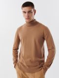 Beżowy sweter z golfem - beżowy - CROPP - small1