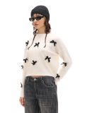 Kremowy sweter z kokardkami - kremowy - CROPP - small1