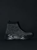 Pantofi sport cu partea superioară tip șosetă - negru - CROPP - small1