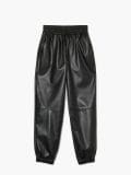 Czarne joggery z imitacji skóry - czarny - CROPP - small4