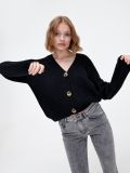 Czarny kardigan - czarny - CROPP - small1