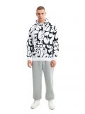 Czarno-biała bluza z kapturem - biały - CROPP - small2