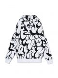 Czarno-biała bluza z kapturem - biały - CROPP - small5