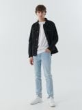 Jeansy slim z efektem sprania - niebieski - CROPP - small2