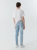 Jeansy slim z efektem sprania - niebieski - CROPP - small3