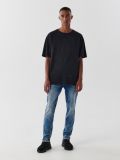 Jeansy slim z paskiem - niebieski - CROPP - small2