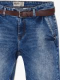Jeansy slim z paskiem - niebieski - CROPP - small5