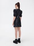 Czarna sukienka z imitacji skóry - czarny - CROPP - small2