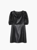 Czarna sukienka z imitacji skóry - czarny - CROPP - small4