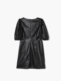 Czarna sukienka z imitacji skóry - czarny - CROPP - small6