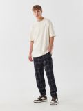 Ciemne joggery w kratę - granatowy - CROPP - small2