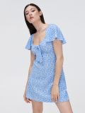 Geblümtes Kleid - Blau - CROPP - small1