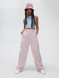Pantaloni cargo cu buzunare - roz-pastel - CROPP - small1