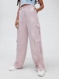 Pantaloni cargo cu buzunare - roz-pastel - CROPP - small2