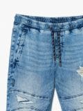 Jeansowe joggery z postrzępieniami - niebieski - CROPP - small2