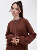 Brązowy sweter z szerokimi rękawami - brązowy - CROPP - small1