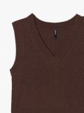 Brązowa kamizelka z dzianiny - brązowy - CROPP - small5