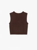 Brązowa kamizelka z dzianiny - brązowy - CROPP - small6