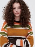 Sweter w kolorowe paski oversize - wielobarwny - CROPP - small2