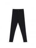 Czarne spodnie skinny w kratkę - szary - CROPP - small4