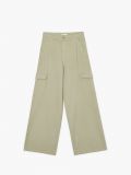 Spodnie cargo z szerokimi nogawkami - zielony - CROPP - small1