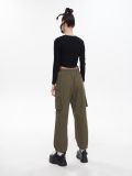 Ciemnozielone spodnie cargo - zielony - CROPP - small3