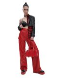 Crvene pantalone od veštačke kože - Crvena - CROPP - small1
