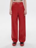 Crvene pantalone od veštačke kože - Crvena - CROPP - small2