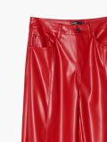 Crvene pantalone od veštačke kože - Crvena - CROPP - small5