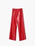 Crvene pantalone od veštačke kože - Crvena - CROPP - small6