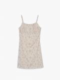 Jasna sukienka mini w kwiaty - kremowy - CROPP - small1
