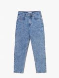 Niebieskie jeansy mom z efektem sprania - niebieski - CROPP - small4