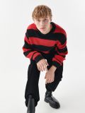 Sweter w paski - czerwony - CROPP - small1