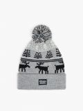 Szara czapka z pomponem - szary - CROPP - small1