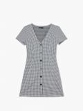 Sukienka w kratkę - czarny - CROPP - small4